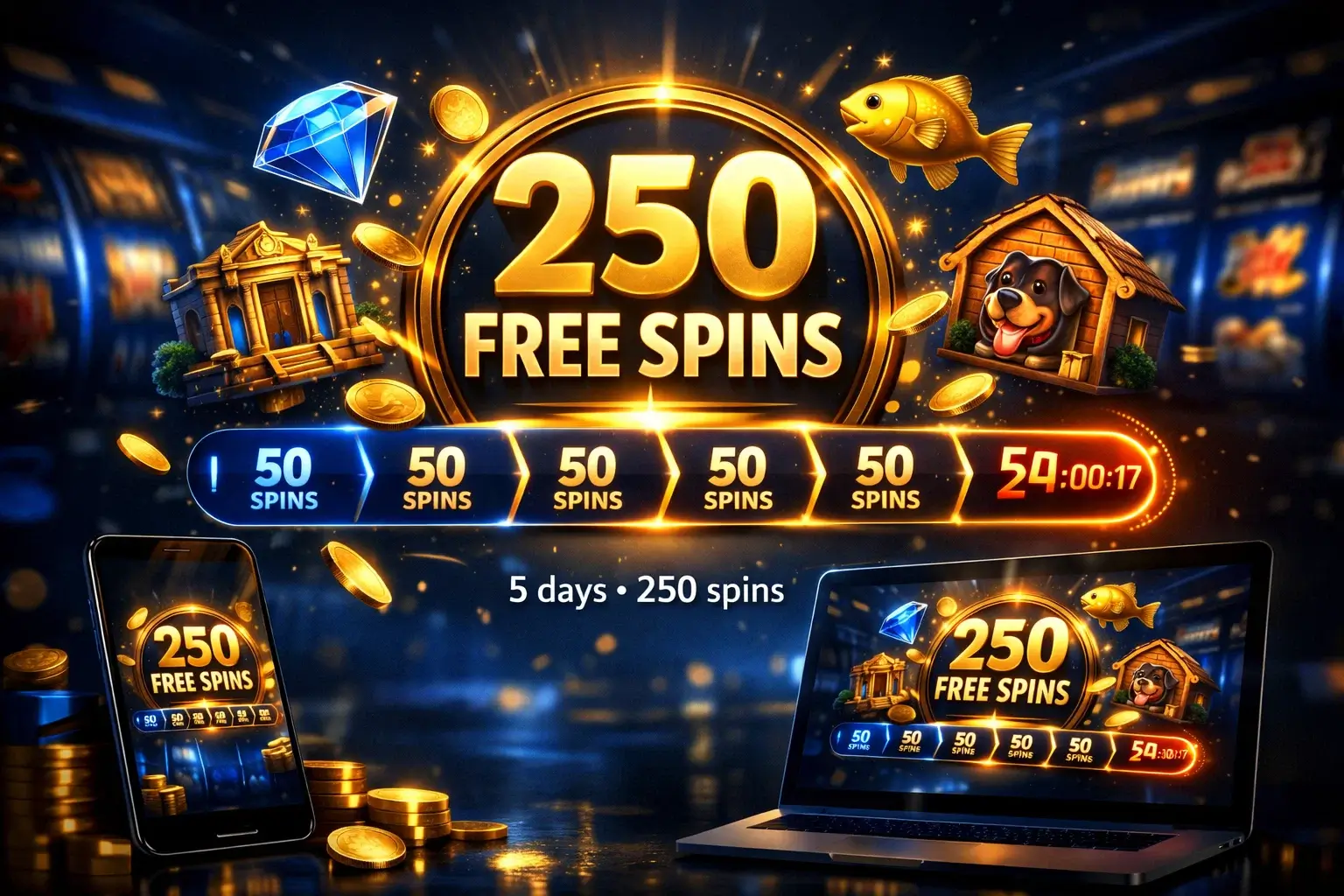 250 фриспинов Mostbet - начисление батчами и условия использования