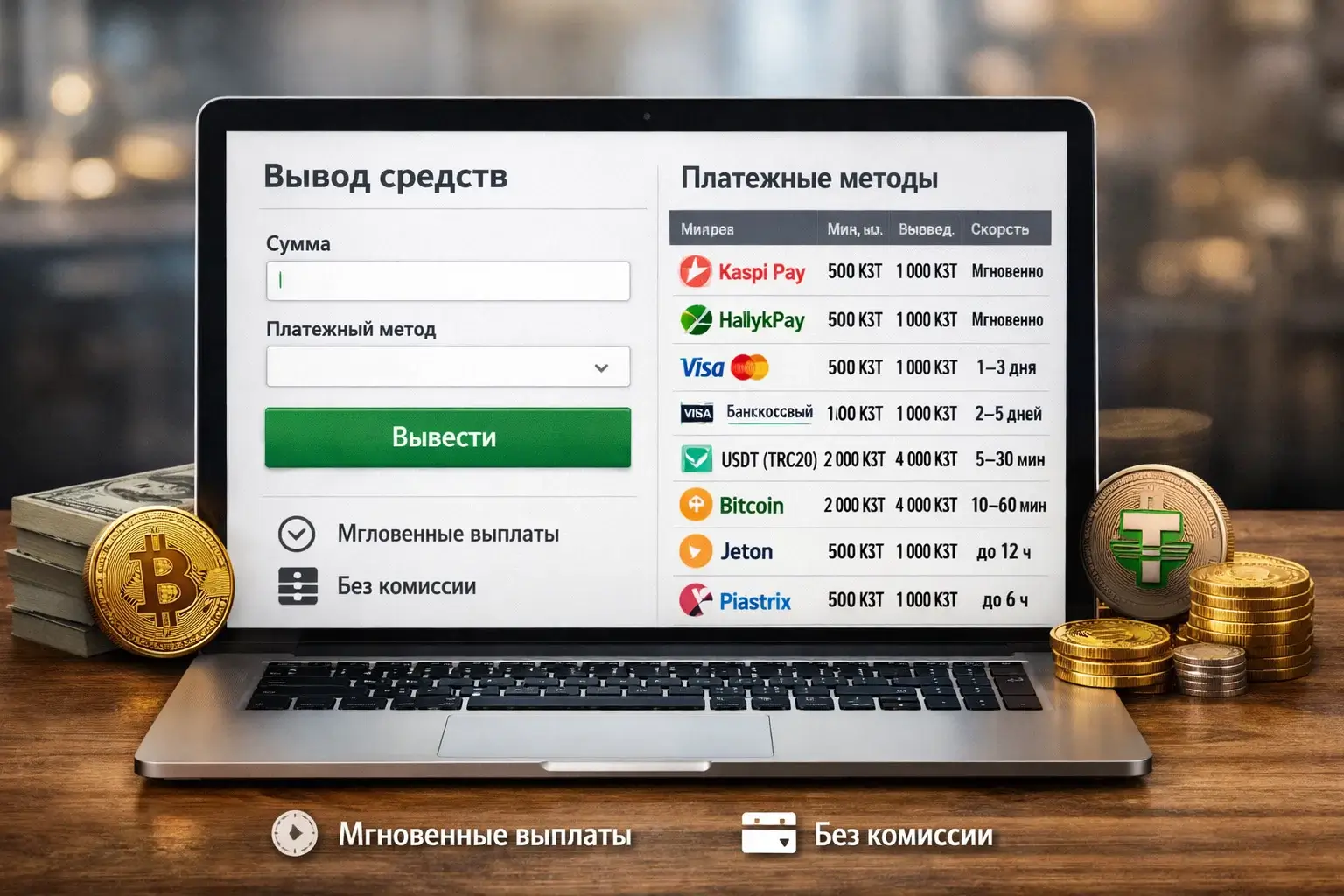 Платёжные методы Mostbet Casino в Казахстане - Kaspi Pay, HalykPay и выплаты в KZT